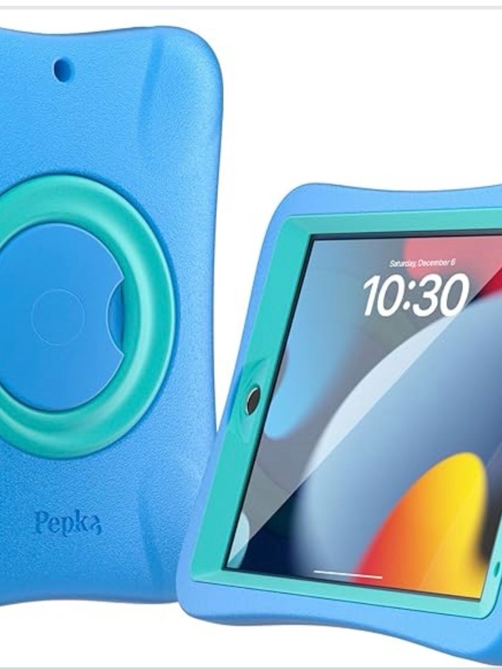 Blue Kids Tablet Case with Turquoise Accent